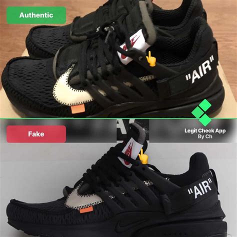 nike air prestos legit vs fake|black off white presto.